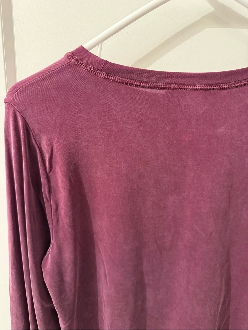 EILEEN FISHER Sueded Cupro Long-Sleeve Crewneck Top - Picture 9 of 10